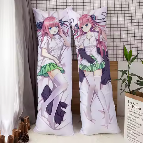 Hot Anime Nakano Nino Dakimakura Hugging Body Pillow Case DIY Cushion Peach Skin/2way Tricot Pillow Cover 100/120/150/160/180cm