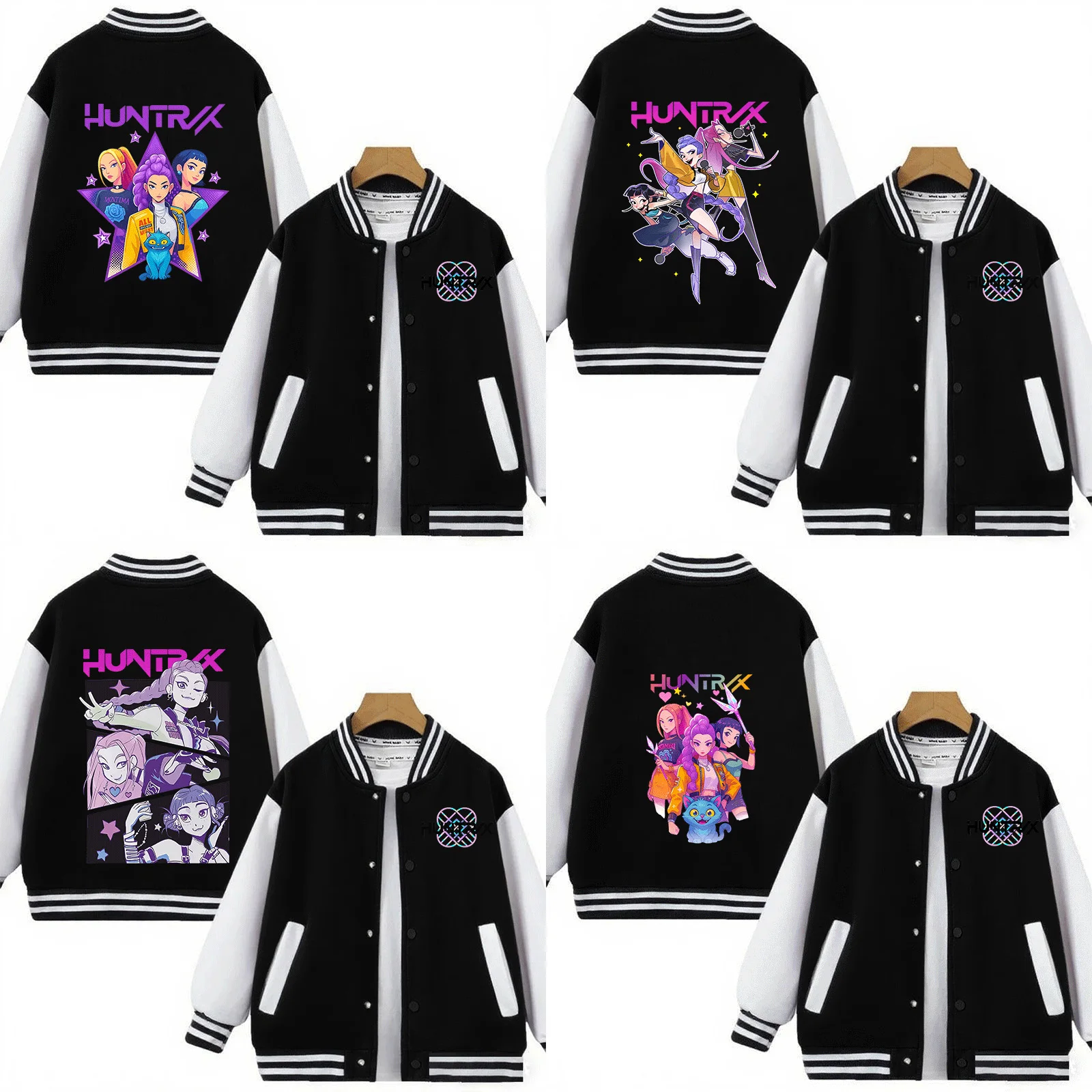 

Children's Clothing Boys Girls Tops: 2025 KPop Demon Hunters Baseball Uniform Casual Jacket Outerwear Movie Fans Gift