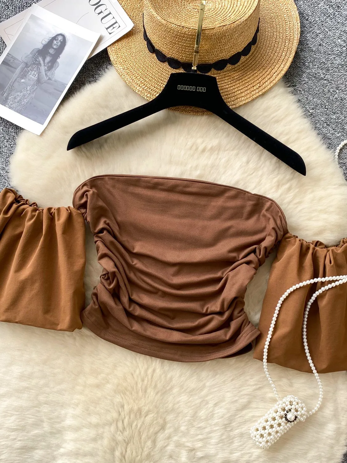 

Женский укороченный топ Slim Fit Bubble Sve, лето 2022, чистое желание, пикантный дизайн для девочек, плиссированный утягивающий пупок...