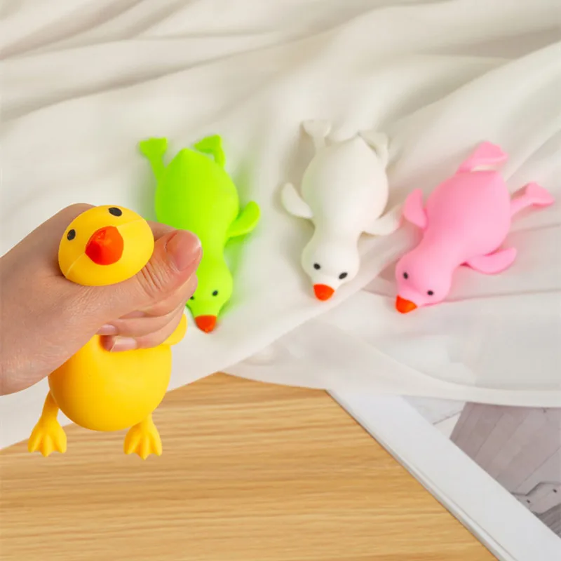 Squishy Antistress Duck Fidgets Toys Cute Goose Animals Vent Toys for Kids Adults Decompression Stretch Toys Friends Best Gift