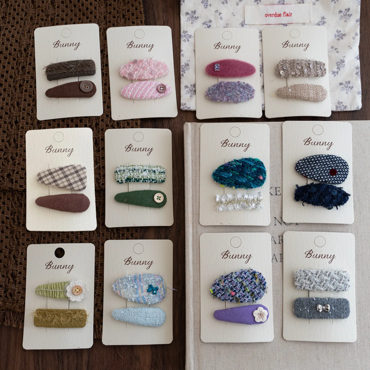 

2pcs Children's Hairpin Autumn and Winter Plaid Geometric BB Clip Girl Hairpin Hair Clip Bangs Side Clip Kids Hair Accessories