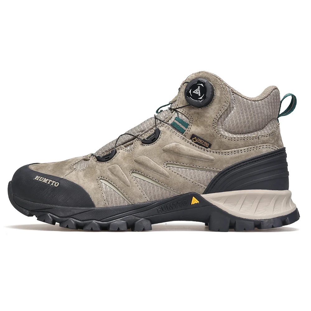 Humtto Leren Laarzen Voor Heren Luxe Designer Wandelschoenen Outdoor Klimmen Trekking Sneakers Heren Sport Waterdichte Enkellaarzen