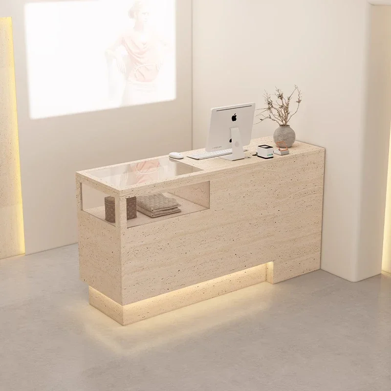 Z  Checkout page Store Premium counter Beauty salon Front desk Light clothing store Small bar New simple reception desk