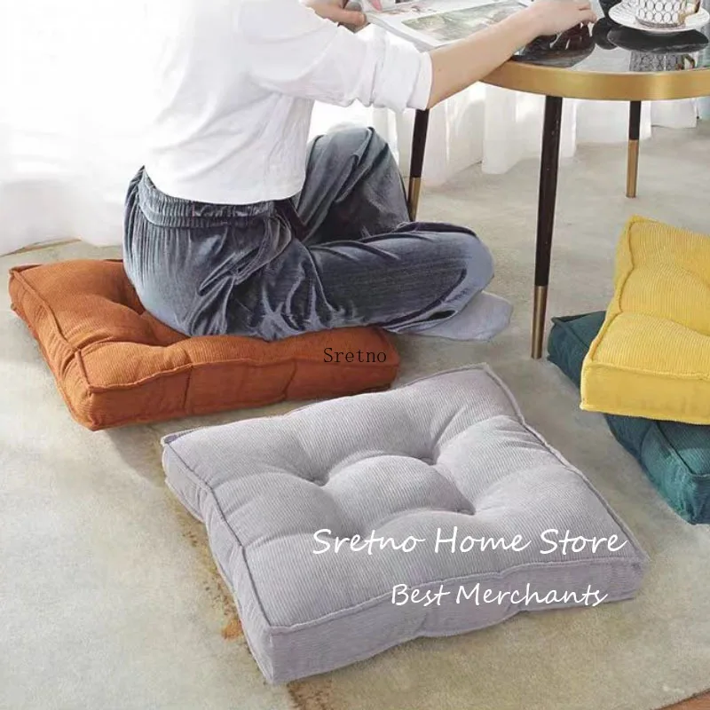 SRETNO New Armchair Booster Cushion Large Firm 50cm Square Seat Pad with Supportive 10cm Thick Lift Luxury Floor Cushions