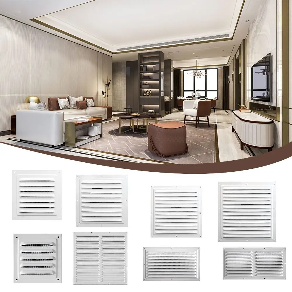 Aluminum Alloy Air Vent Grille Heating Cooling Vents Plate Air System Net Cover Screen Ventilation Cover 200*300mm/200*400mm