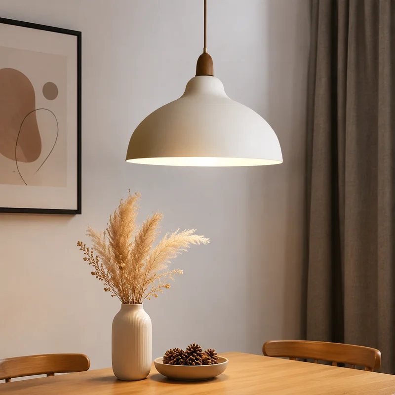 Pendant Light Walnut Matte Japanese Wabi Sabi Modern Minimalist Ceiling Fixture for Dining Room Bedroom Office Bar Decor Pendant