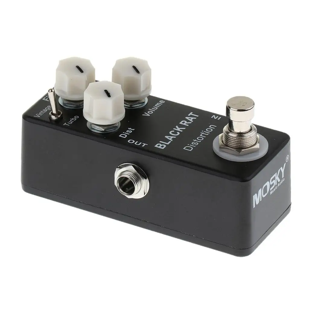 Rat Style Distortion Mini Guitar Pedal Portable Effects Processor for Guitar Parts and Pedalboard Accessories