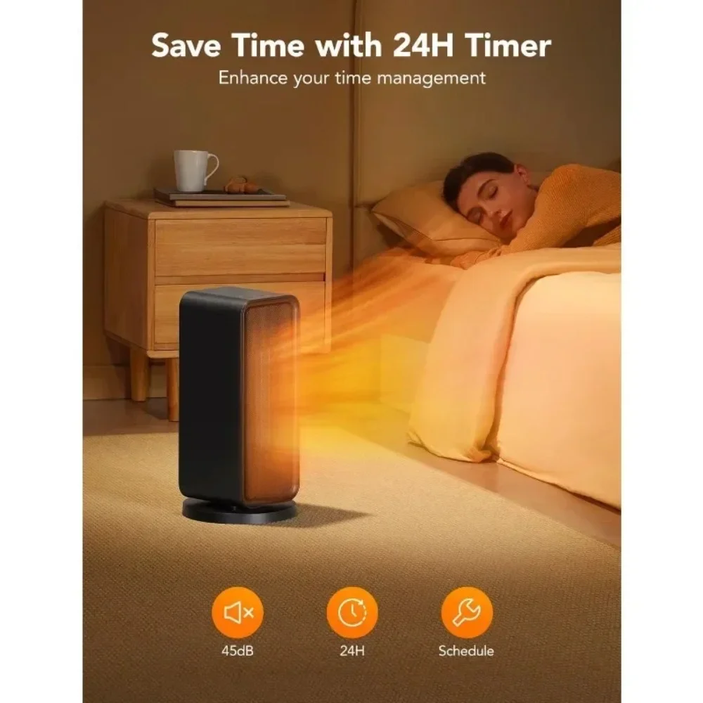 HAOYUNMA-Fast Portable Space Heater, Aquecimento Cerâmico com Termostato, Uso Interno