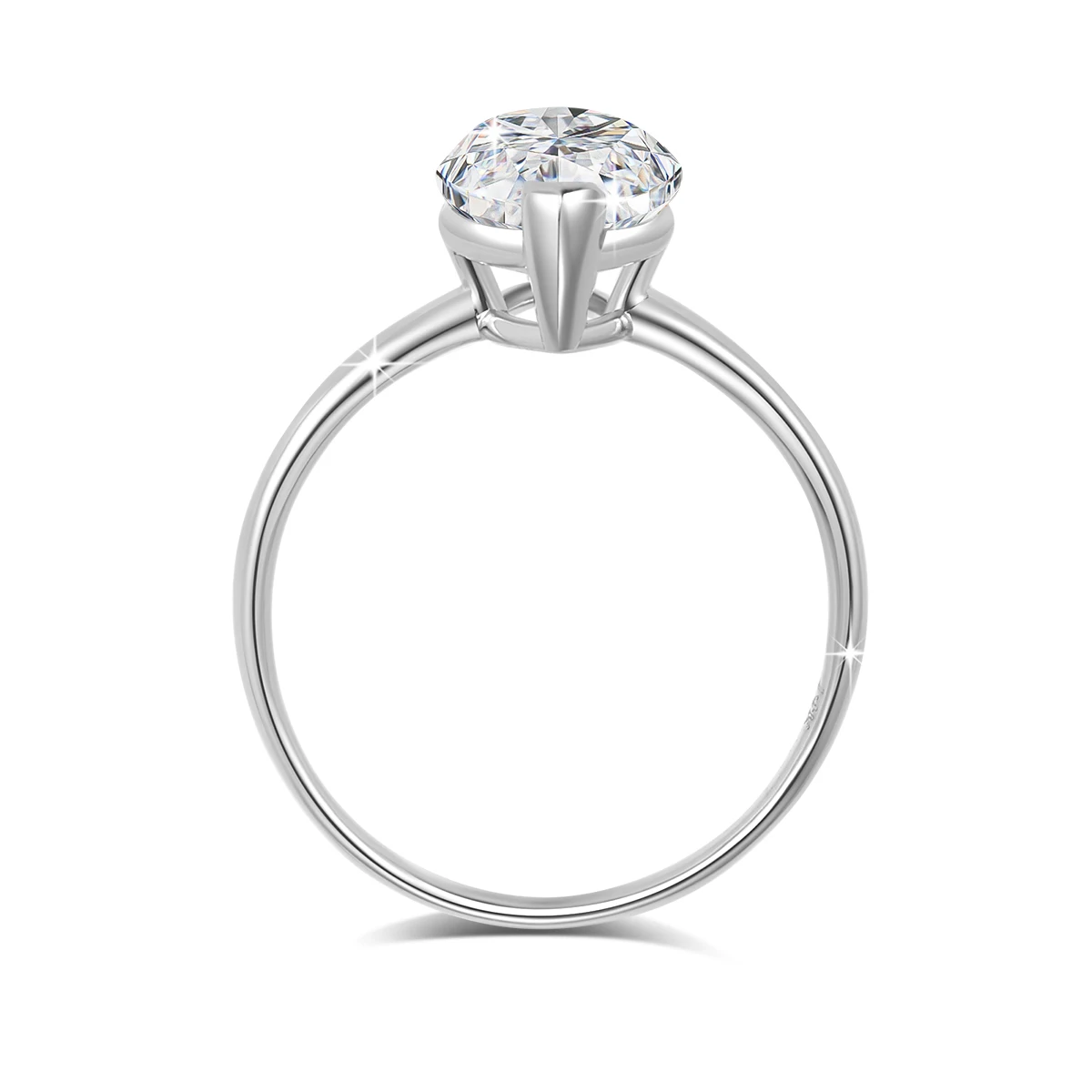 6,5*13mm 2,5ct Marquise-Schliff Moissanit-Ringe für Damen, 18k vergoldet, 925 Sterling Silber, Solitär-Ehering, Brautschmuck – Detail 12