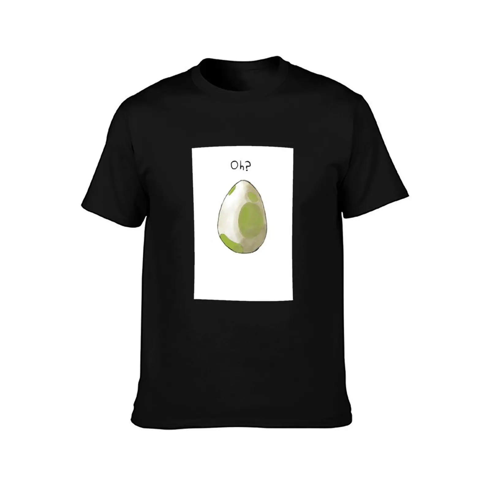Oh? hatching egg T-Shirt, Summer Casual Cotton Tee, Oversized Streetwear Tops, Vintage Graphic Print, Loose Fit Short Sleeve