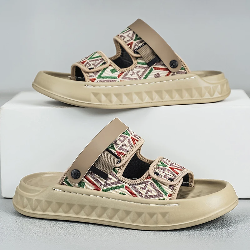 

Men's Summer New Arrival Floral Pattern Casual Sandals, Soft Non-Slip Sole, Lightweight and Breathable Outdoor Beach Shoes‌