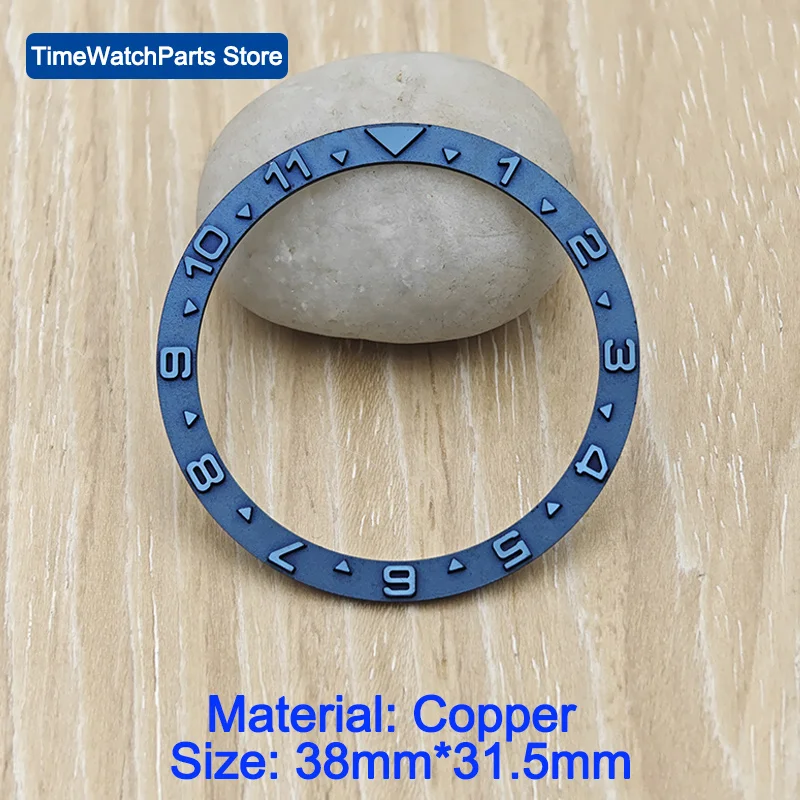Inserto de bisel de reloj, inserto de bisel de cobre GMT 38mm * 31,5mm, inserto para cajas de reloj SKX007 SKX009 SRPD, piezas de repuesto Mod