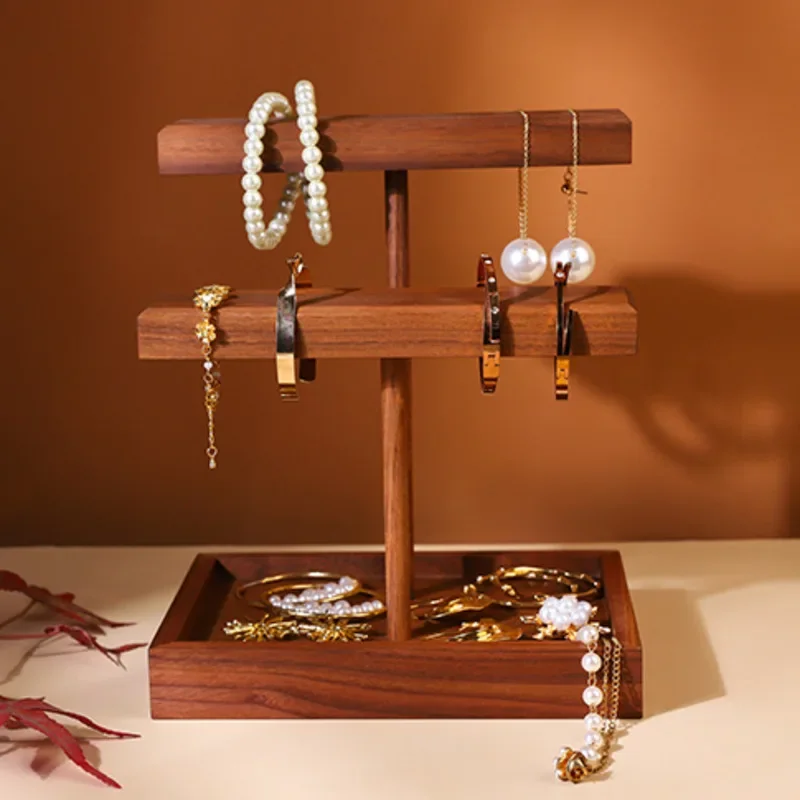 Solid Wood Hand Decoration Display Rack Walnut Shopping Mall Shooting Props High-grade Creative Jewelry Storage Holders