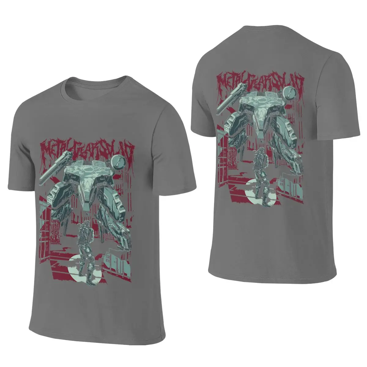 Metal Gear Solid Fan Art Cloud-Like Feeling Reversible T-shirt Sporty Trendy Morandi Colors Men's T-shirts
