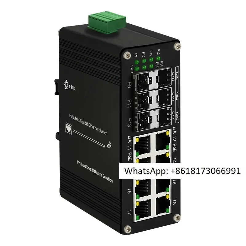 Unmanaged PoE Switch 8 port 10/100/1000T 802.3at To 6 port 1G SFP Fiber Network Gigabit Switch 10G Optional