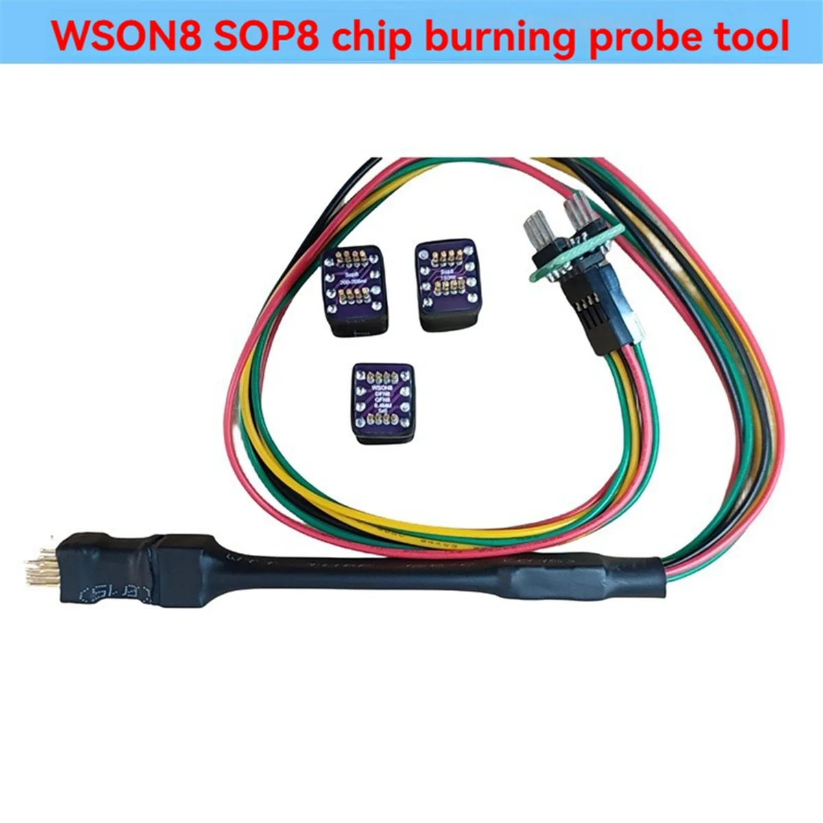 HOT SALE 4-in-1 for Sop8 Wsonvson Chip Download Burn Write Probe Spring Needle Flash Eeprom Chip Burner Cable VSOP8/VSON8/WSON8