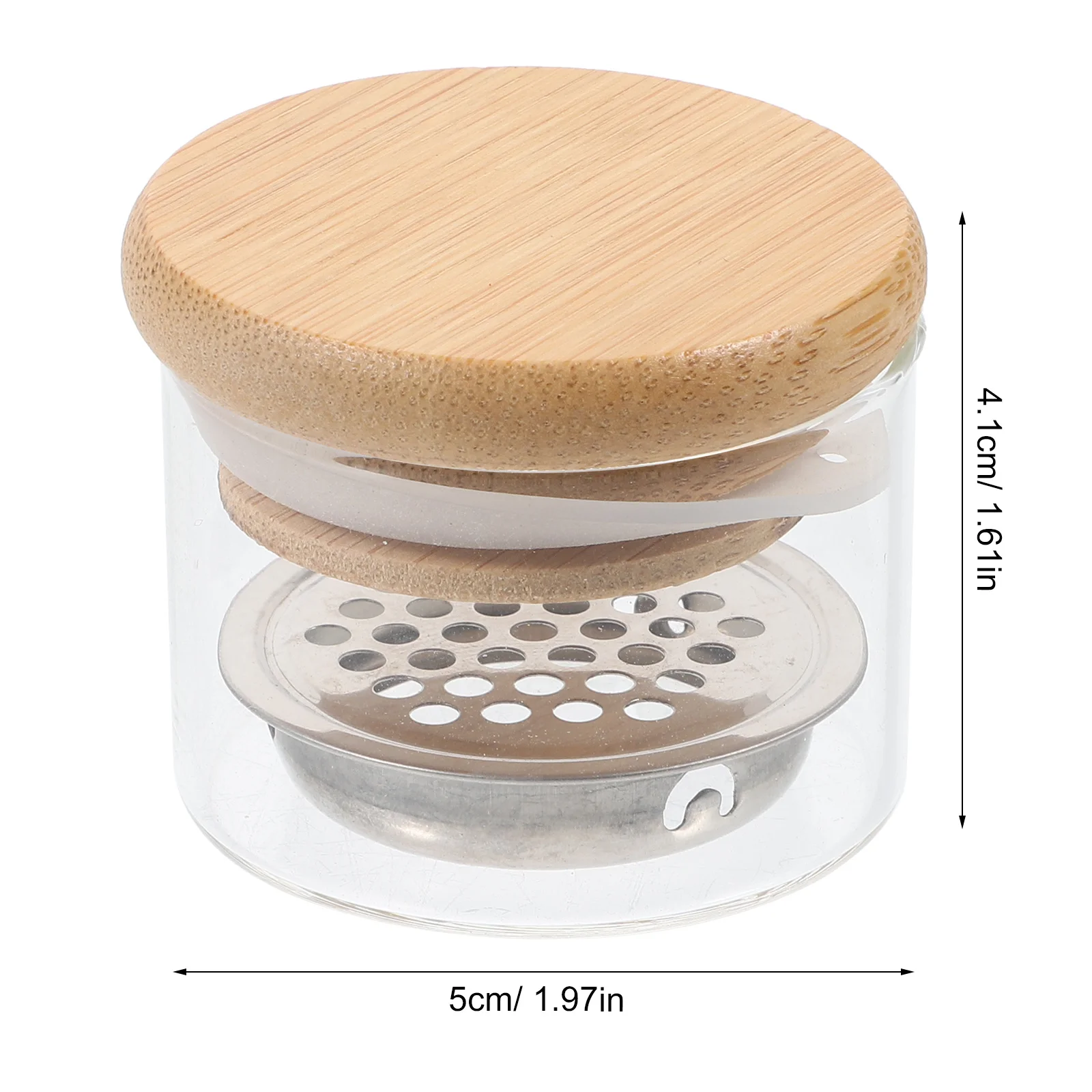 طبق مانيكير للأظافر، طبق زجاجي لأظافر الأكريليك مع غطاء خشبي، شبكة من الفولاذ المقاوم للصدأ، لوازم أدوات فنية للأظافر