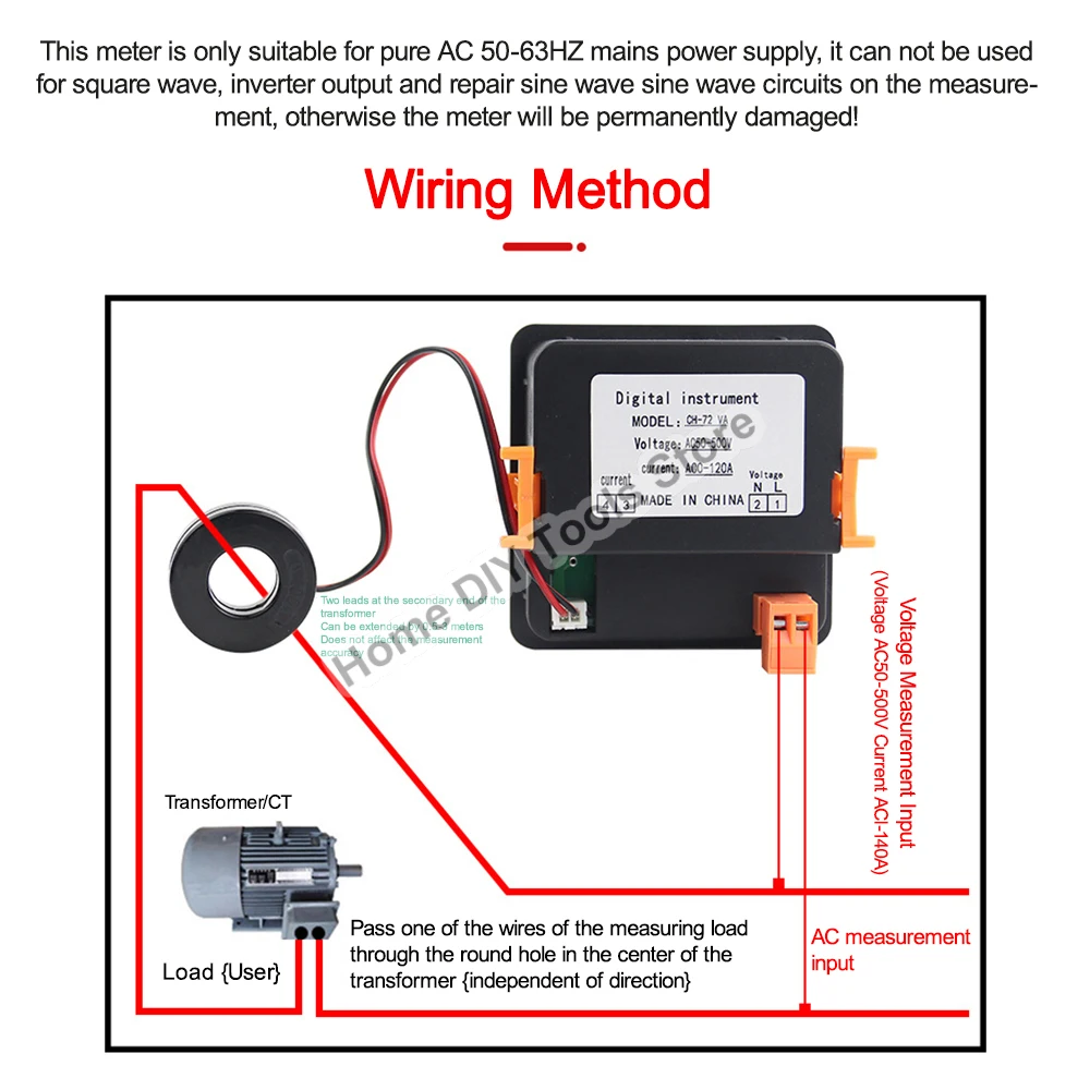 Penuji Indikator Meter Digital Voltmeter Digital LED