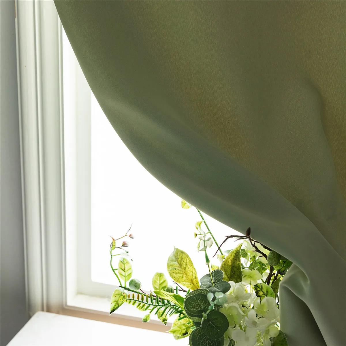 

1Pcs Modern Blackout Curtain 60x150cm Free Pure Color Light Filtering Window Drape Thickened Fabric for Bedroom