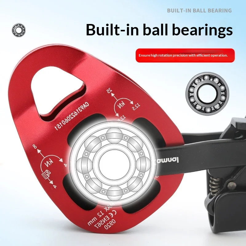 Camnal CA-Z9316 Labor-Saving Lifting Device Self-Locking Pulley Hoist Heavy-Lifting Equipment Outdoor Climbing Tool 7075