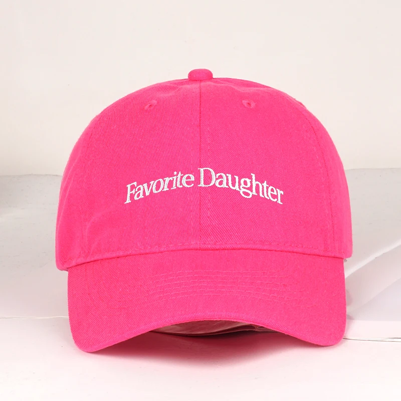 Lustige, mit „Favorite Daughter“ bestickte Baseballkappe mit weichem Schirm: Ein stilvoller, verstellbarer Sonnenhut, perfekt zum Einkaufen und für den Urlaub – Detail 3
