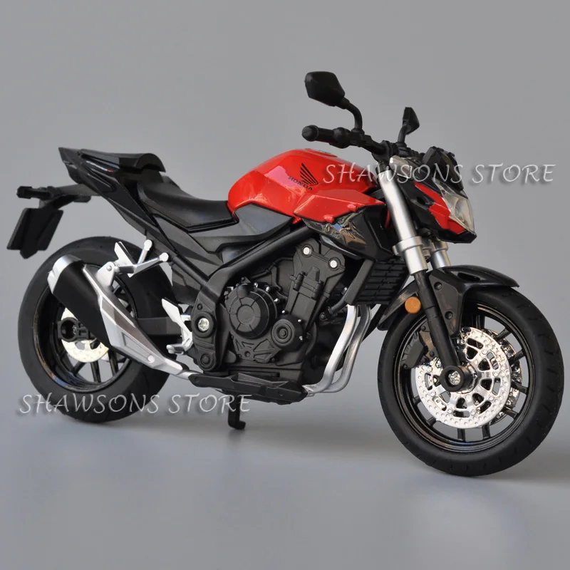 

1:12 масштаб, литая под давлением модель мотоцикла, игрушка Honda CB400F, миниатюрная копия уличного велосипеда со звуком и светом