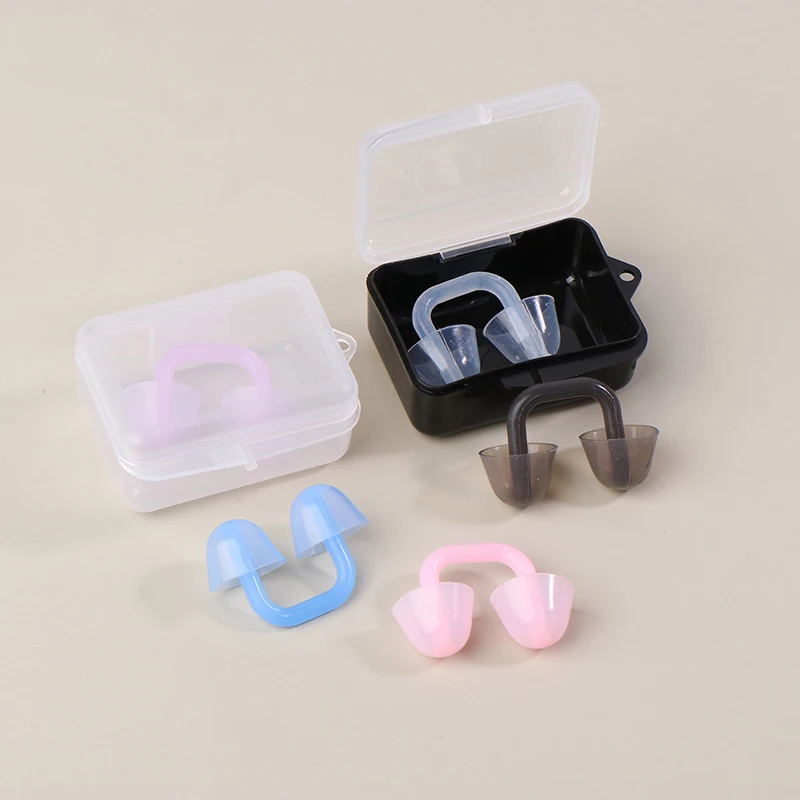 1Set Creative Waterproof Nose Plug For Swimming Useful Reusable Silicone Swim Nose Protector Clip Diving Surfing Accessories