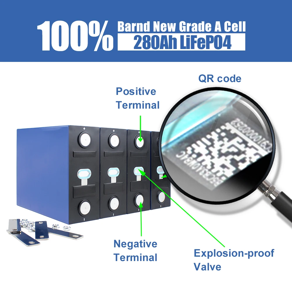 CALB 3.2 فولت 280Ah 314Ah Lifepo4 بطاريات قابلة للشحن 4-16 قطعة خلية أصلية جديدة لنظام تخزين الطاقة الشمسية عربة جولف