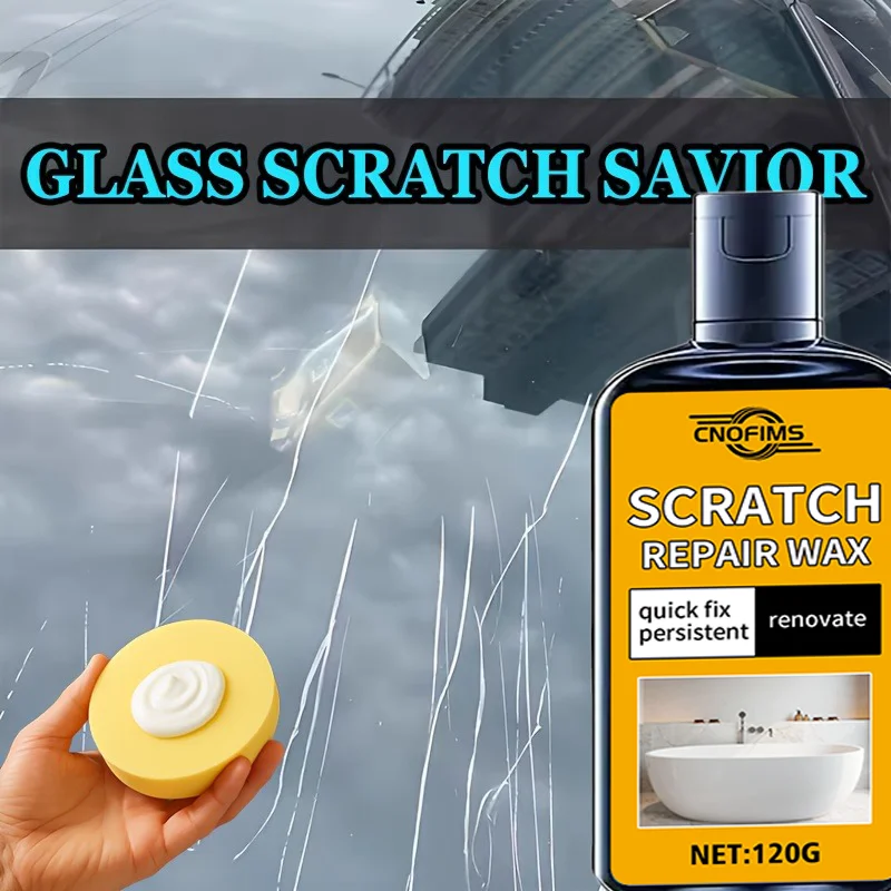 Glass Scratch Repair Agent - Cabinet Door and Window Key Scratch Repair Cream, Car Windshield Polishing Cream, Quick Solution Ki