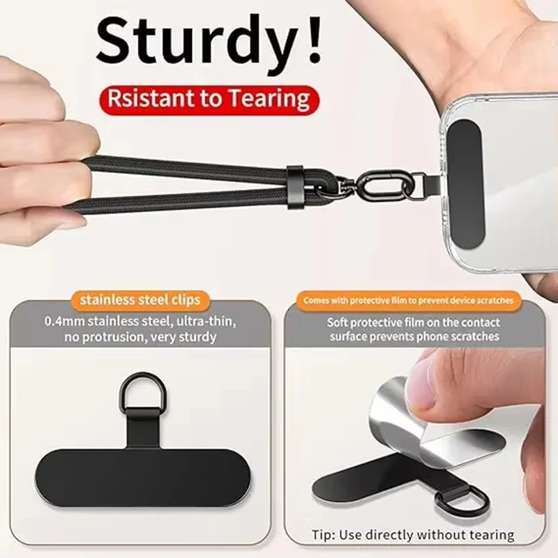 

Регулируемый ремешок для телефона с защитой от потери, ожерелье через плечо, чехол для телефона, длинная подвесная веревка с зажимом, прочный и прочный универсальный