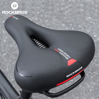 ROCKBROS Bicycle Saddles Road MTB Shockproof Cycling Seat Saddles Rainproof Soft Memory Sponge  Reflective Bike Saddles