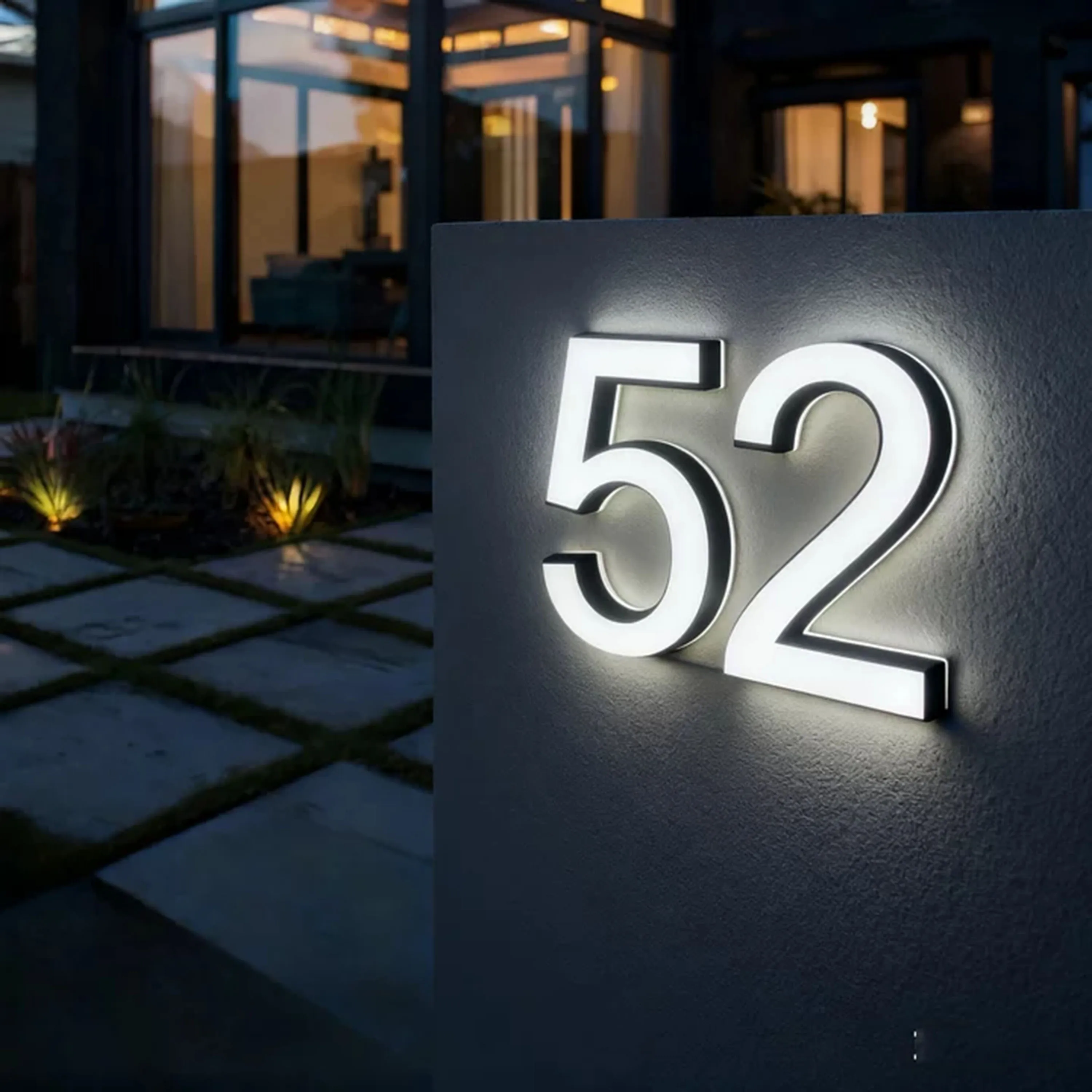 رقم المنزل الحديث، أرقام باب المنزل الاكريليك، عنوان ضوء داخلي مكتب تسجيل رسائل، لافتة تضيء في الهواء الطلق، علامة عنوان المتجر