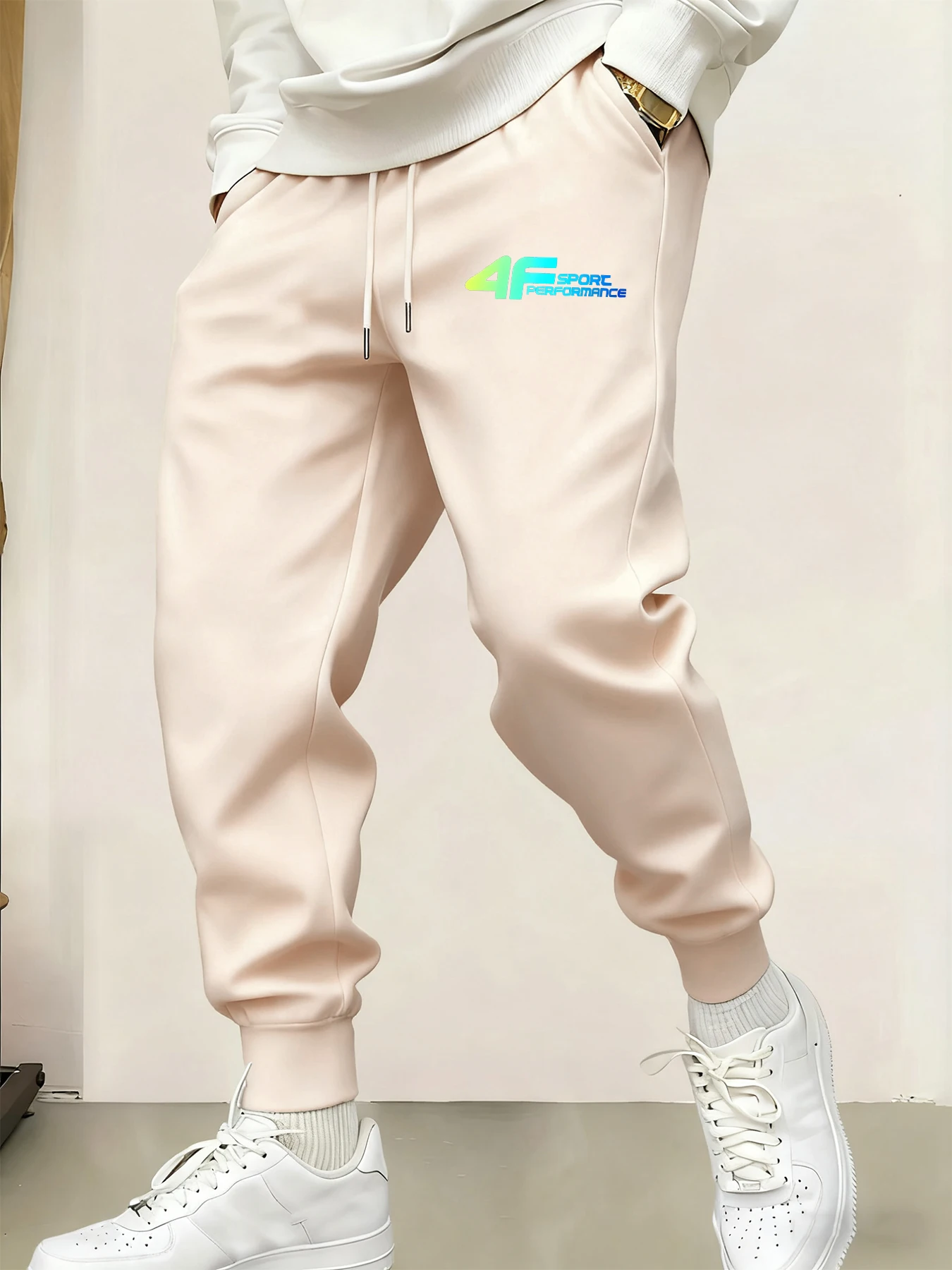 

Sport Performrnce Prints Mens Fleece Soft Trousers Versatile Autumn Sweatpants Warm Pocket Sportpant High Street Basic Britches