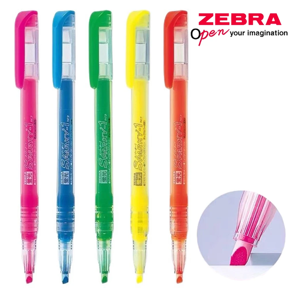 

1pcs Japan ZEBRA Direct Ink Highlighter Pen Color Marker Pen WKP1 Single Tip Planner Highlight Large Capacity Art Stationery