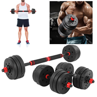 Adjustable Dumbbells Set Fitness Dumbbells Home Exercise Adjustable Dumbbell Combination Set 10kg x 2 Training Fitness Equipment