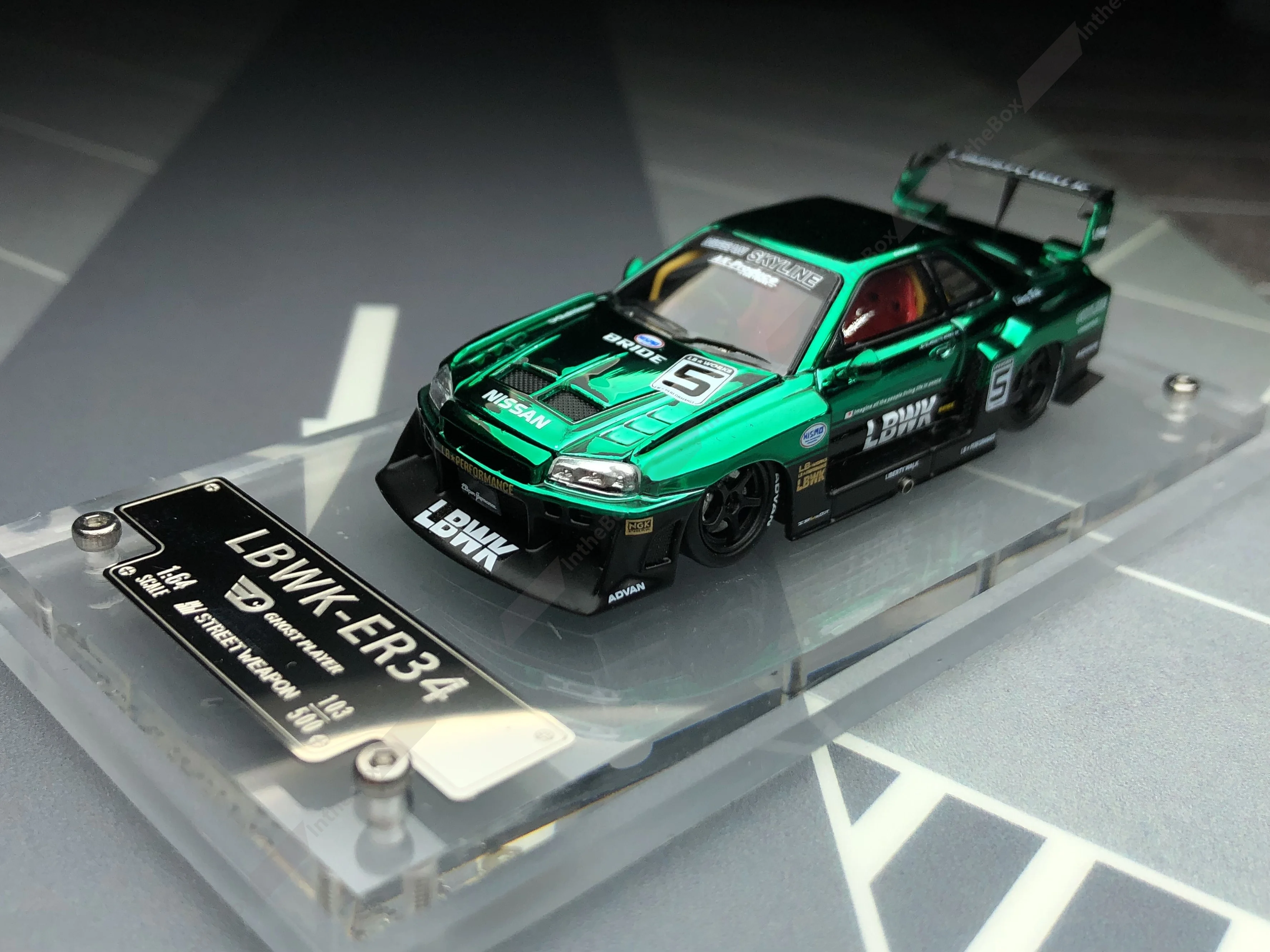 SW 1:64 LBWK ER34 نموذج رياضي Diecast Car Collection إصدار محدود