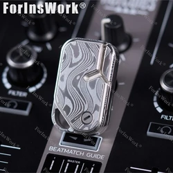 01EDC Studio Damascus Special Materials P O P Push Slider Decompression Tool Coin Fingertip Gyro Toy Limited To 49pcs