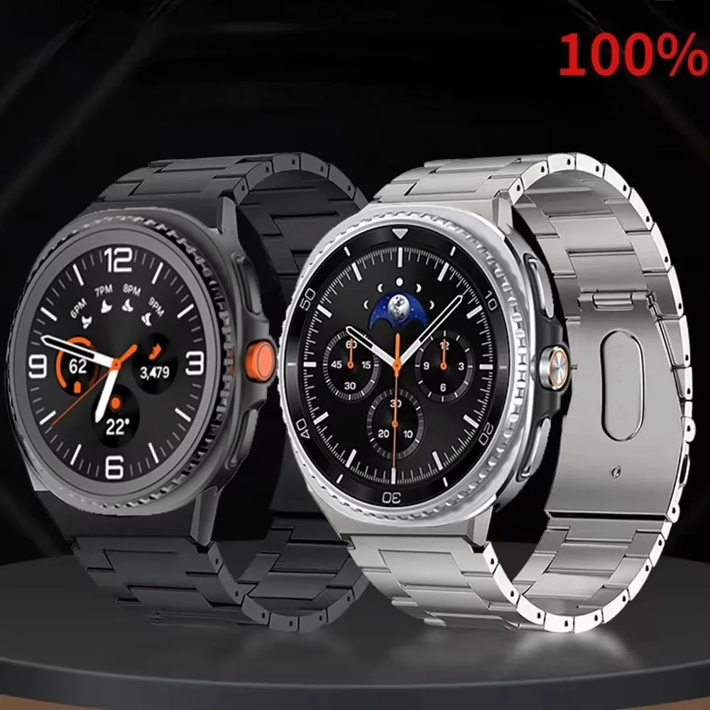 حزام معدني لساعة سامسونج جالاكسي الترا 2025، حزام مريح من الفولاذ المقاوم للصدأ الخفيف لساعة جالاكسي 8 40/44 ملم كلاسيك 46 ملم #5