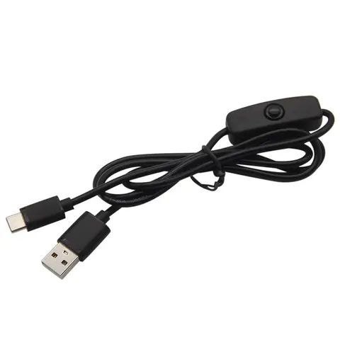 USB A to Type C Cable 5V3A With Control Switch USB2.0 Charging and Data Transfer Cord for Type C Interface Electronic Equipment
