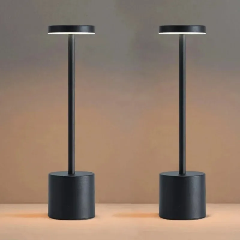 Desk Lamp Night Light, USB Rechargeable LED Touch Control Dimmable 3 Color Temperatures Acrylic for Bedroom Bedside Bar Home
