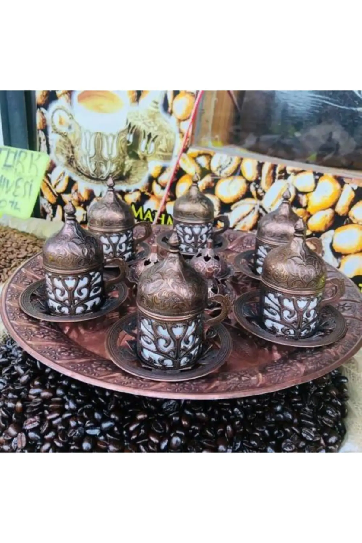 

DOLBOVI 6 Pieces Copper Casting Coffee cup Pad handmade espresso cup