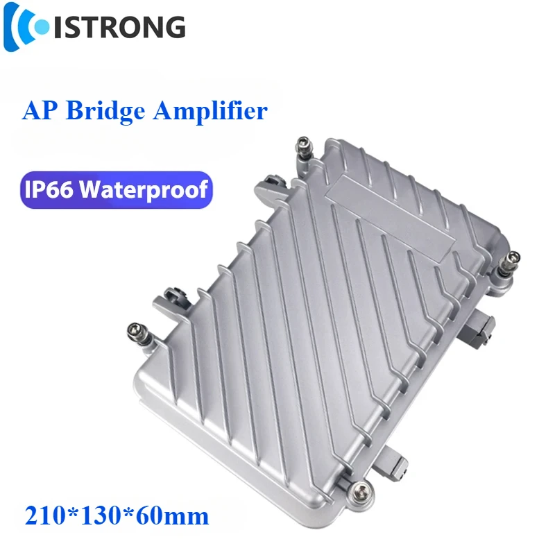 Outdoor Long Range Wireless AP Bridge Amplifier IP66 Waterproof Box Cast Aluminum Metal Housing for Communication Base Station