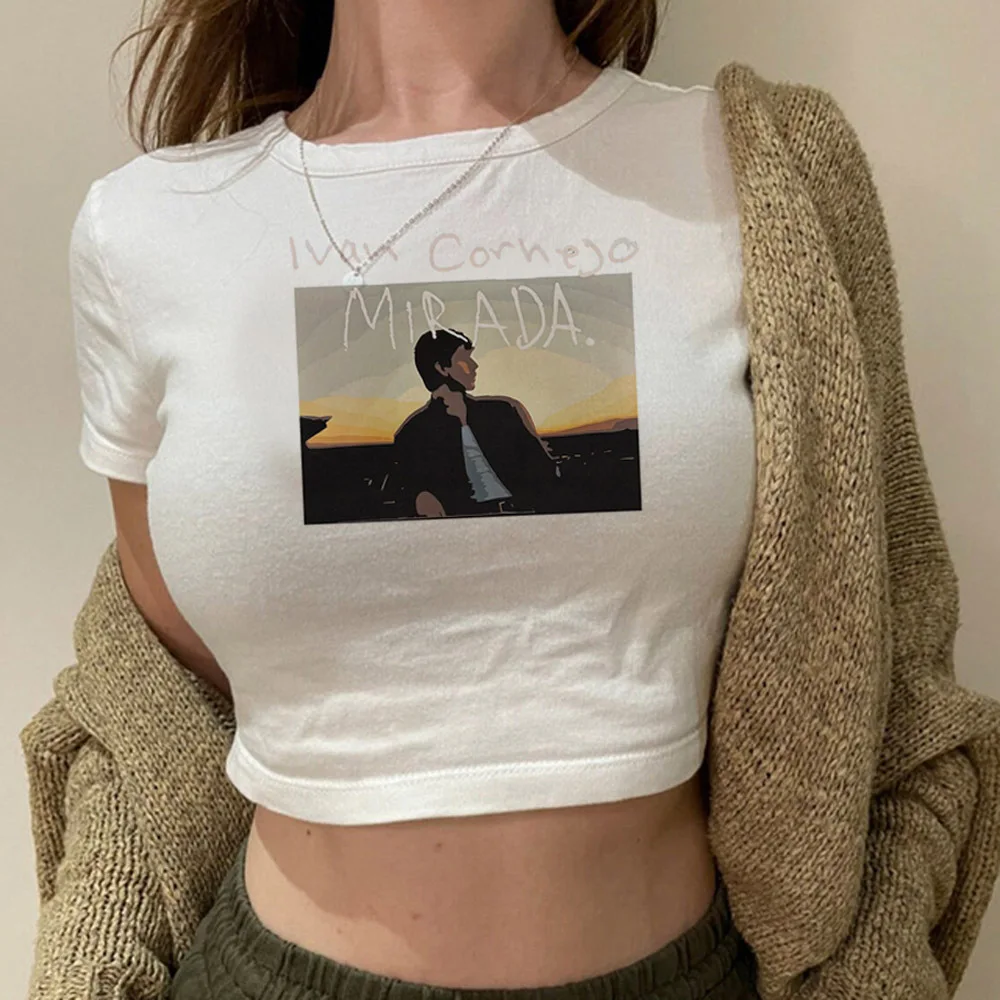 Ivan Cornejo crop top Slim Fit Cute Grunge coquette shoujo girl style y2k 2025 gyaru Streetwear woman tshirt