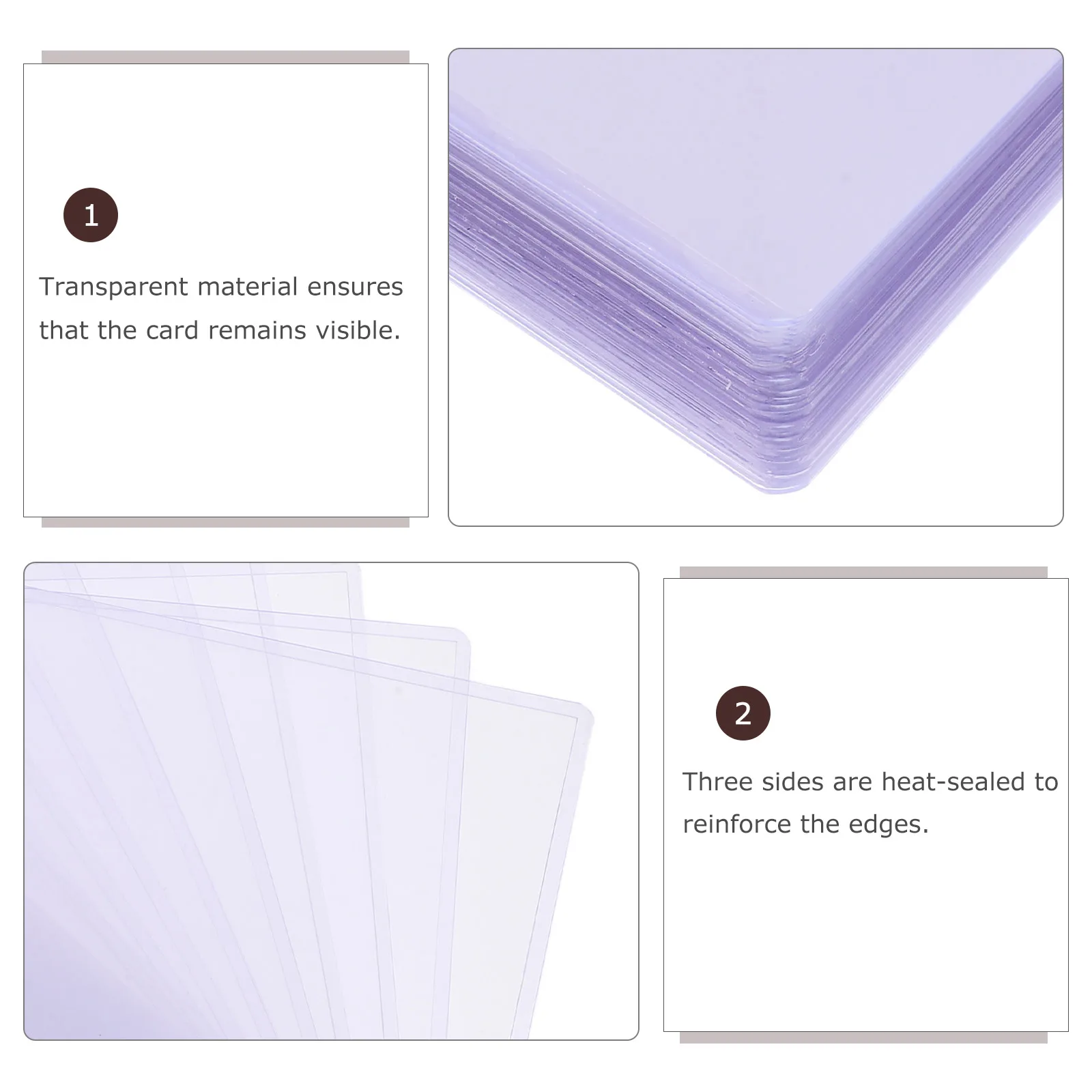 

30pcs Transparent File Protectors Hard Plastic Card Sleeves Clear Document Covers Waterproof for Postcards
