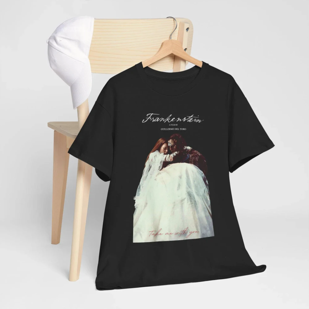 Camiseta con temática de Frankenstein Elizabeth y Monster/Creature, camiseta de capa base de algodón puro para todas las estaciones, película gótica de terror
