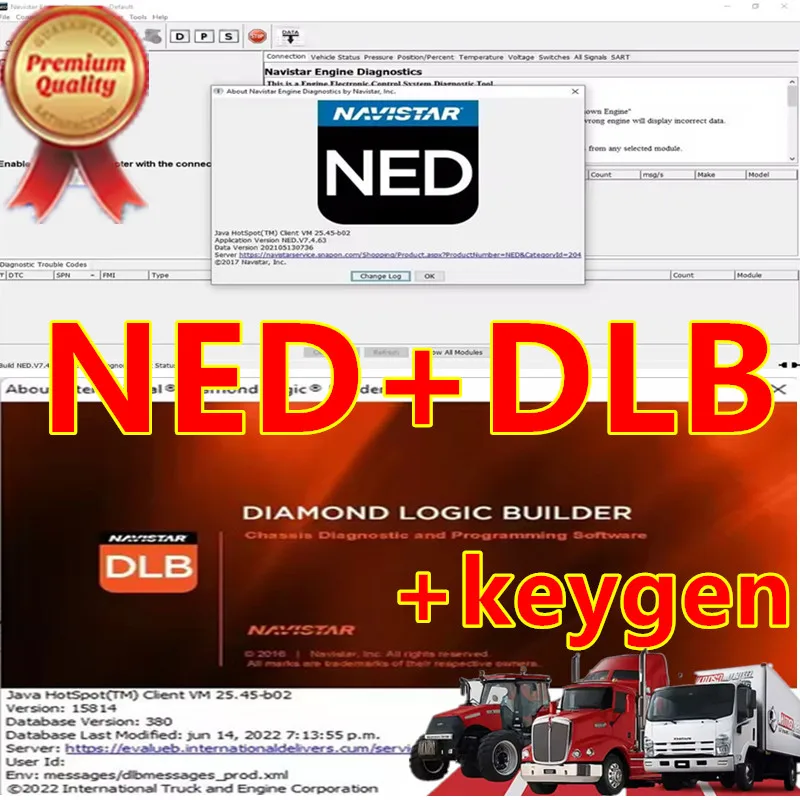 

Обслуживание NED DLB 2023, MAXX J1939, Navistar, диагностический алмазный логический строитель, DataBase + неограниченное количество Keygen, установка видео