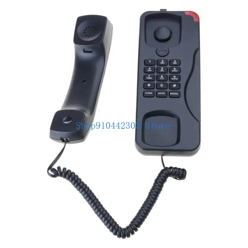

652F Corded Wall Phone, Analog Trimline Phone With Cord, Retro Wall Mounted Telephones Home Phone Hotel