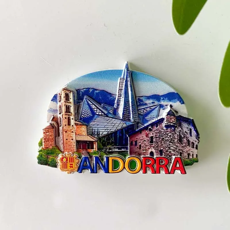 

Andorra City Landmarks 3D Colorful Refrigerator Magnets Creative Home Decor Travel Souvenirs
