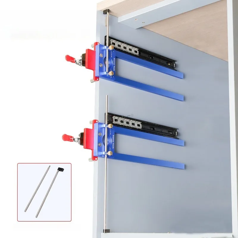 Drawer Slide Installation Jig Drawer Slide Mounting Locator Concealed Slide Position Clamp Woodworking Guide Rail Fixing Tool