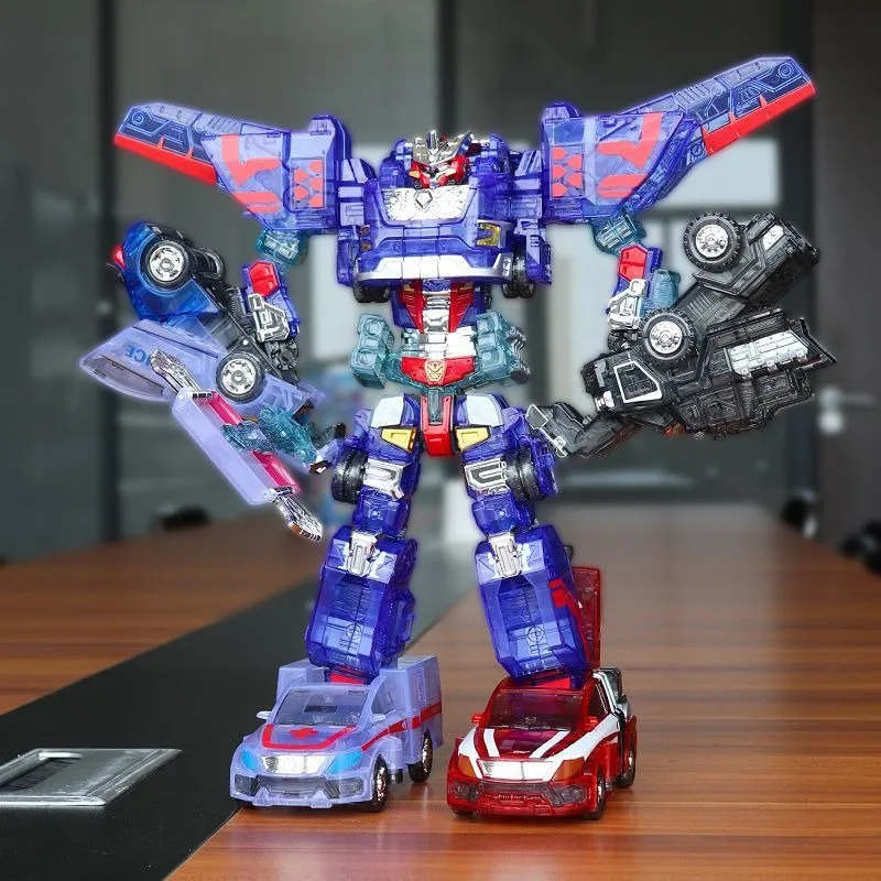 New 5 in 1 Hello Carbot Crystal Carbot Pentastorm X Transform Combined Robot Action Figures Toys SAFARI SAVER Deformation Mecha